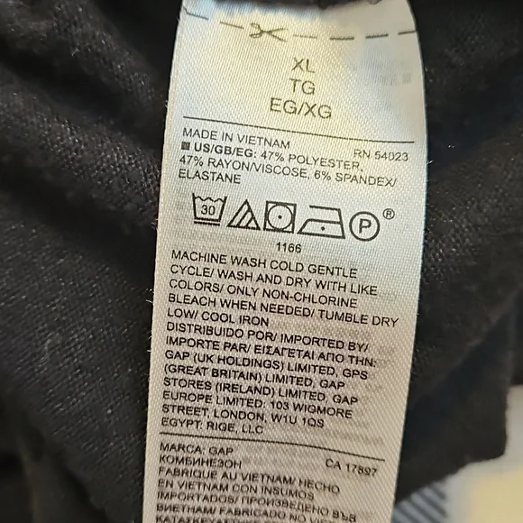 GAP Womens XL black Jumpsuit Sleevless Adjustable Waist Oversized - Picture 8 of 8